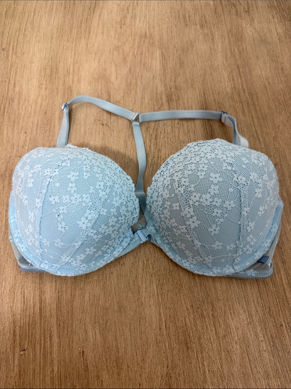 Victoria’s Secret Soft Blue Coquette Lace Bra Size 36D